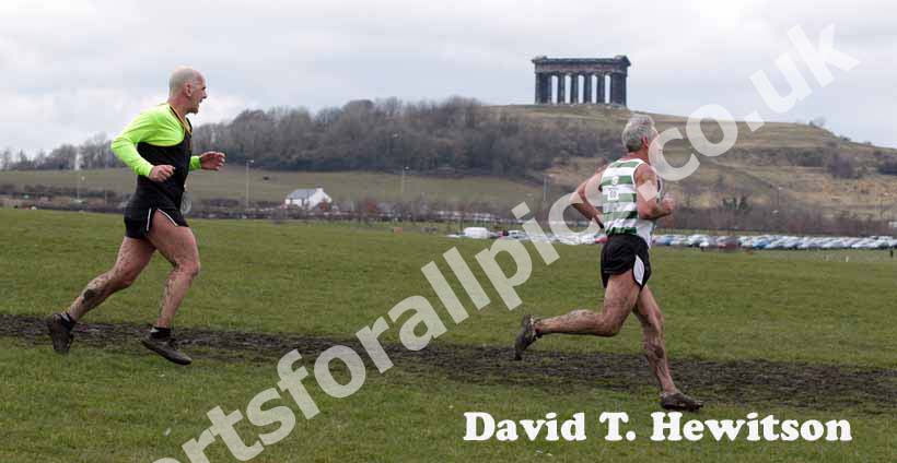 Males 35 to 64 with the backdrop of Penshaw Monument, BMAF Cross Country, Herrington, Sunderland.